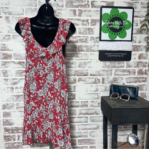 American Eagle Outfitters Red Sundress Sleeveless Midi size medium - Picture 2 of 9